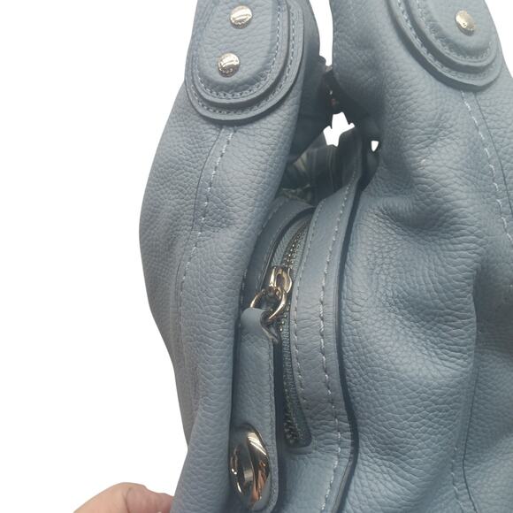 Coach 57125 Edie Turnlock Chambray Blue Triple Compartment Shoulder Bag - Picture 8 of 16